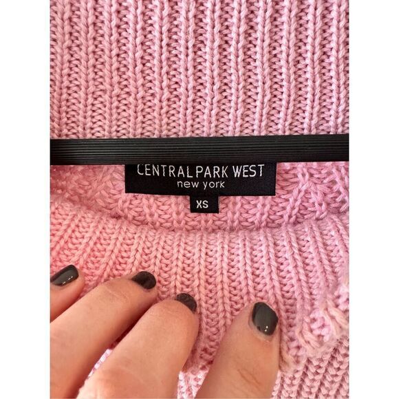 Central Park West Pink Knit Sweater with Flare Sleeves Size XSmall - Picture 3 of 8